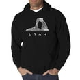 thumbnail image 1 of LA Pop Art Men's Word Art Hooded Sweatshirt - Utah, 1 of 2