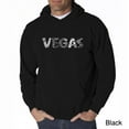 thumbnail image 1 of LA Pop Art Men's Word Art Hooded Sweatshirt - VEGAS, 1 of 2