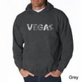 thumbnail image 1 of LA Pop Art Men's Word Art Hooded Sweatshirt - VEGAS, 1 of 2