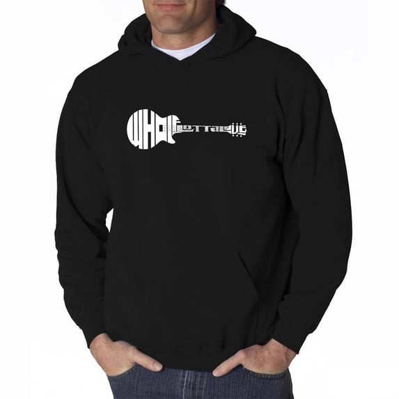 LA Pop Art Men's Word Art Hooded Sweatshirt - Whole Lotta Love