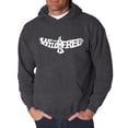 thumbnail image 1 of LA Pop Art Men's Word Art Hooded Sweatshirt - Wild and Free Eagle, 1 of 2