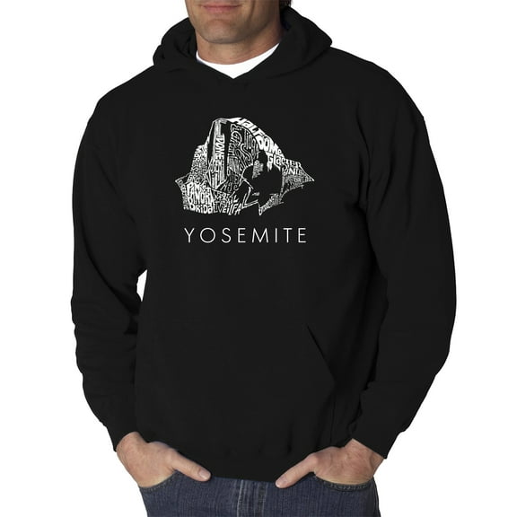 LA Pop Art Men's Word Art Hooded Sweatshirt - Yosemite