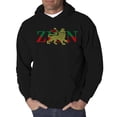 thumbnail image 1 of LA Pop Art Men's Word Art Hooded Sweatshirt - Zion - One Love, 1 of 2