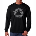 thumbnail image 1 of LA Pop Art Men's Word Art Long Sleeve T-shirt - 86 RECYCLABLE PRODUCTS, 1 of 2