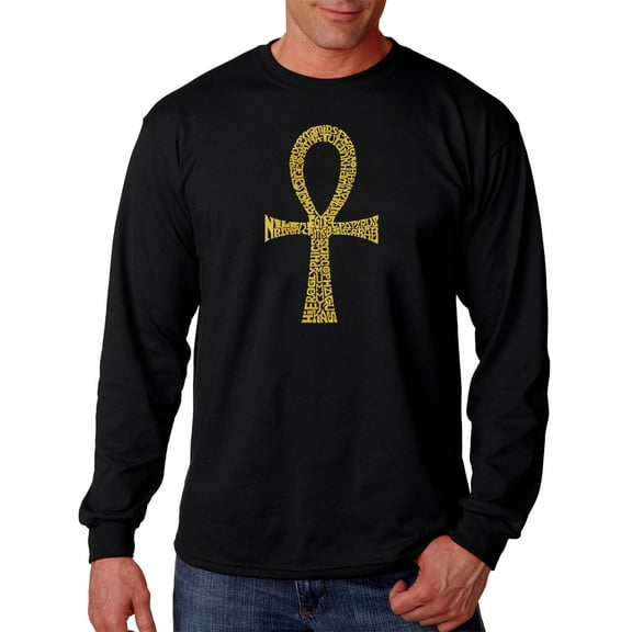 LA Pop Art Men's Word Art Long Sleeve T-shirt - ANKH