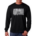 thumbnail image 1 of LA Pop Art Men's Word Art Long Sleeve T-shirt - Brooklyn Bridge, 1 of 2