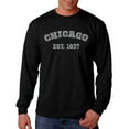 thumbnail image 1 of LA Pop Art Men's Word Art Long Sleeve T-shirt - Chicago 1837, 1 of 2