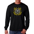 thumbnail image 1 of LA Pop Art Men's Word Art Long Sleeve T-shirt - Coast Guard, 1 of 2