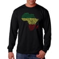 thumbnail image 1 of LA Pop Art Men's Word Art Long Sleeve T-shirt - Countries in Africa, 1 of 2