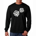 thumbnail image 1 of LA Pop Art Men's Word Art Long Sleeve T-shirt - DIFFERENT ROLLS THROWN IN THE GAME OF CRAPS, 1 of 2