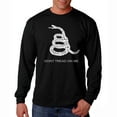 thumbnail image 1 of LA Pop Art Men's Word Art Long Sleeve T-shirt - DONT TREAD ON ME, 1 of 2