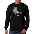 thumbnail image 1 of LA Pop Art Men's Word Art Long Sleeve T-shirt - Dino Pics, 1 of 2