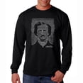 thumbnail image 1 of LA Pop Art Men's Word Art Long Sleeve T-shirt - EDGAR ALLEN POE - THE RAVEN, 1 of 2