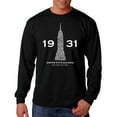 thumbnail image 1 of LA Pop Art Men's Word Art Long Sleeve T-shirt - Empire State Building, 1 of 2