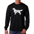 thumbnail image 1 of LA Pop Art Men's Word Art Long Sleeve T-shirt - Golden Retreiver, 1 of 2