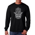 thumbnail image 1 of LA Pop Art Men's Word Art Long Sleeve T-shirt - Hamsa, 1 of 2