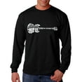 thumbnail image 1 of LA Pop Art Men's Word Art Long Sleeve T-shirt - Highway to Hell, 1 of 2