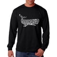 thumbnail image 1 of LA Pop Art Men's Word Art Long Sleeve T-shirt - Humpback Whale, 1 of 2