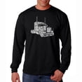 thumbnail image 1 of LA Pop Art Men's Word Art Long Sleeve T-shirt - KEEP ON TRUCKIN', 1 of 2
