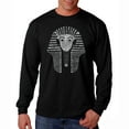thumbnail image 1 of LA Pop Art Men's Word Art Long Sleeve T-shirt - KING TUT, 1 of 2