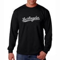 thumbnail image 1 of LA Pop Art Men's Word Art Long Sleeve T-shirt - LOS ANGELES NEIGHBORHOODS, 1 of 2
