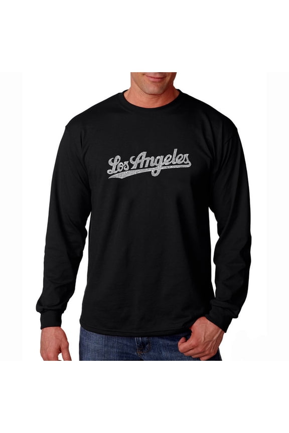 Men's Word Art Long Sleeve T-shirt - LOS ANGELES NEIGHBORHOODS
