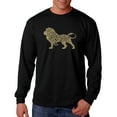 thumbnail image 1 of LA Pop Art Men's Word Art Long Sleeve T-shirt - Lion, 1 of 2