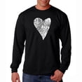 thumbnail image 1 of LA Pop Art Men's Word Art Long Sleeve T-shirt - Lots of Love, 1 of 2