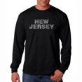 thumbnail image 1 of LA Pop Art Men's Word Art Long Sleeve T-shirt - NEW JERSEY NEIGHBORHOODS, 1 of 2