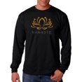 thumbnail image 1 of LA Pop Art Men's Word Art Long Sleeve T-shirt - Namaste, 1 of 2