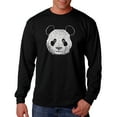 thumbnail image 1 of LA Pop Art Men's Word Art Long Sleeve T-shirt - Panda, 1 of 2