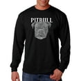 thumbnail image 1 of LA Pop Art Men's Word Art Long Sleeve T-shirt - Pitbull Face, 1 of 2