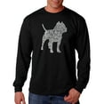 thumbnail image 1 of LA Pop Art Men's Word Art Long Sleeve T-shirt - Pitbull, 1 of 2