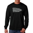 thumbnail image 1 of LA Pop Art Men's Word Art Long Sleeve T-shirt - Pledge of Allegiance Flag, 1 of 2