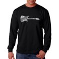 thumbnail image 1 of LA Pop Art Men's Word Art Long Sleeve T-shirt - Rock Guitar, 1 of 2