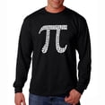 thumbnail image 1 of LA Pop Art Men's Word Art Long Sleeve T-shirt - THE FIRST 100 DIGITS OF PI, 1 of 2