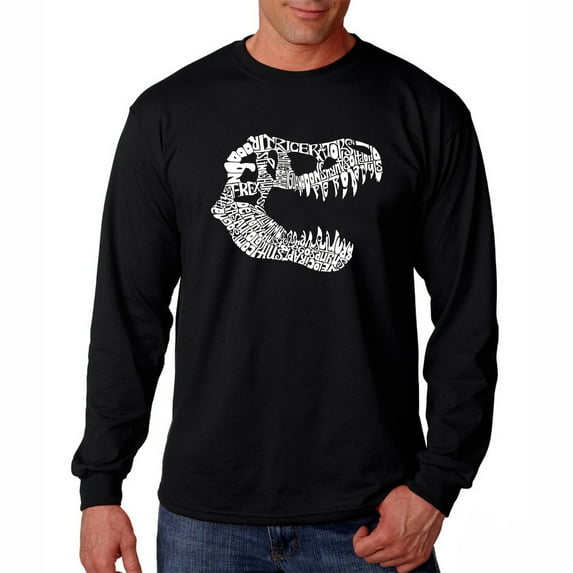 LA Pop Art Men's Word Art Long Sleeve T-shirt - TREX
