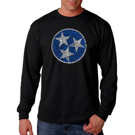 LA Pop Art Men's Word Art Long Sleeve T-shirt - Tennessee Tristar