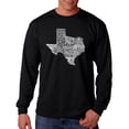 thumbnail image 1 of LA Pop Art Men's Word Art Long Sleeve T-shirt - The Great State of Texas, 1 of 2