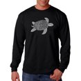 thumbnail image 1 of LA Pop Art Men's Word Art Long Sleeve T-shirt - Turtle, 1 of 2