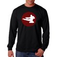 thumbnail image 1 of LA Pop Art Men's Word Art Long Sleeve T-shirt - Types of Martial Arts, 1 of 2