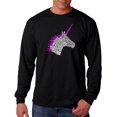 thumbnail image 1 of LA Pop Art Men's Word Art Long Sleeve T-shirt - Unicorn, 1 of 2