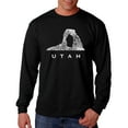 thumbnail image 1 of LA Pop Art Men's Word Art Long Sleeve T-shirt - Utah, 1 of 2