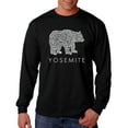 thumbnail image 1 of LA Pop Art Men's Word Art Long Sleeve T-shirt - Yosemite Bear, 1 of 2