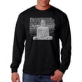 thumbnail image 1 of LA Pop Art Men's Word Art Long Sleeve T-shirt - Zen Buddha, 1 of 2