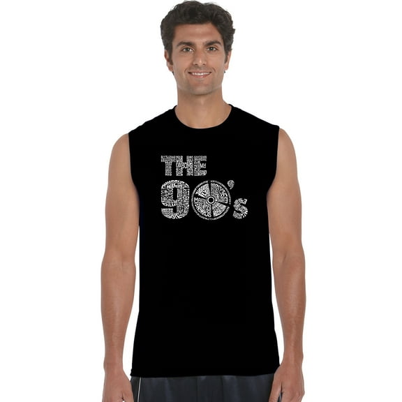 LA Pop Art Men's Word Art Sleeveless T-shirt - 90S