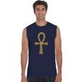 thumbnail image 1 of LA Pop Art Men's Word Art Sleeveless T-shirt - ANKH, 1 of 2