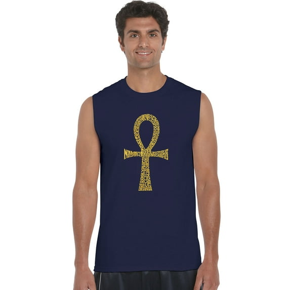 LA Pop Art Men's Word Art Sleeveless T-shirt - ANKH