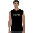 thumbnail image 1 of LA Pop Art Men's Word Art Sleeveless T-shirt - BOSTON NEIGHBORHOODS, 1 of 2