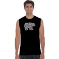 thumbnail image 1 of LA Pop Art Men's Word Art Sleeveless T-shirt - Bear Species, 1 of 2